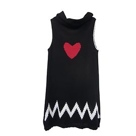 Vestido Twin Set de malla negra de algodón sin mangas