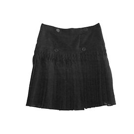 Comptoir des Cotonniers Schwarzer Wollrock Plissee