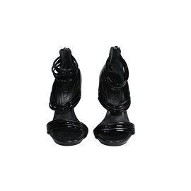 Sandali Alexander McQueen in vernice nera Taglia 37 - Alexander Mcqueen