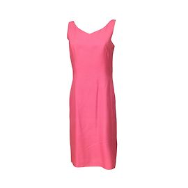 Abito midi in seta rosa Ann Taylor