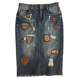 Falda vaquera Zara azul XS