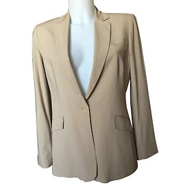 Giacca Tara Jarmon beige in viscosa taglia 38