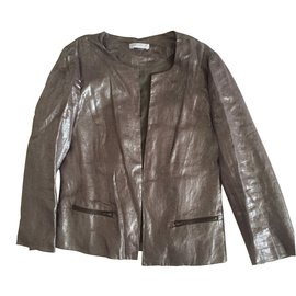 Autre Marque Promod Jacke Braun Metallic Größe 36