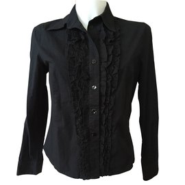 Autre Marque Camicia Antonelle Nera in Cotone Elasticizzato Taglia 38