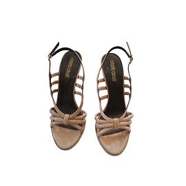 Sandali Roberto Cavalli Beige in Vernice con Tacco 10cm