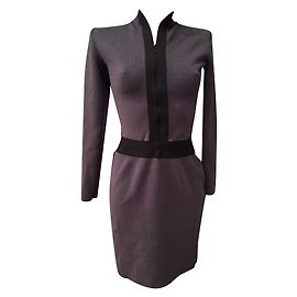 Autre Marque Stretchkleid Anthrazit Grau M