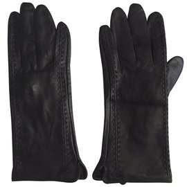 Schwarze Lammleder Handschuhe Größe L - Autre Marque