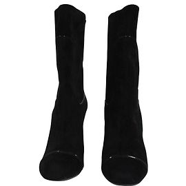 Botines Louis Vuitton de ante negro