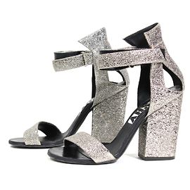 Sandali Shy by Arvid Yuki in pelle argento Taglia 38