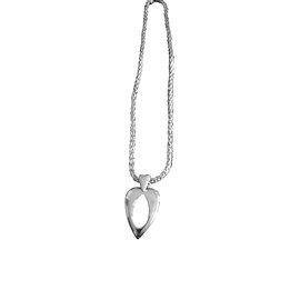 Collana con Pendente Cuore Piaget Oro Bianco Grigio