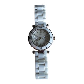 Orologio Guess Driver Chic in ceramica bianca 34mm