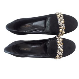 Mocassini Louis Vuitton in camoscio nero 39