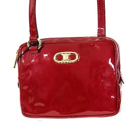Borsa a tracolla Céline in pelle di vitello rossa