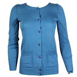 Marc by Marc Jacobs Up Cardigan Blau Baumwolle XS