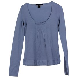 Top Marc Jacobs de lana azul con detalle plisado XS
