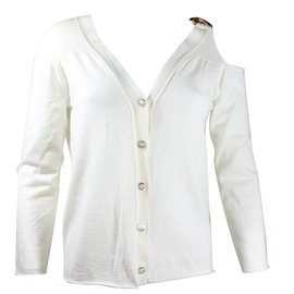 Louis Vuitton Top de manga larga crema