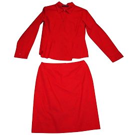 Conjunto de falda Regina Rubens rojo de algodón Talla 38