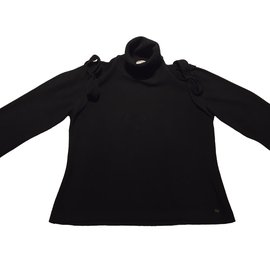 Sonia Rykiel Rollkragenpullover aus Wolle Schwarz