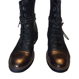Botas de couro preto - Autre Marque