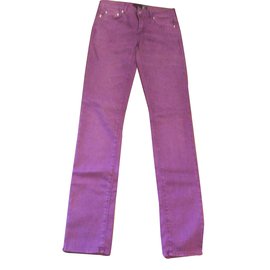 Just Cavalli Jeans Gerade Schnitt Violet Baumwolle Größe 36