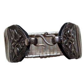 Autre Marque Bracciale largo in argento stile orientale
