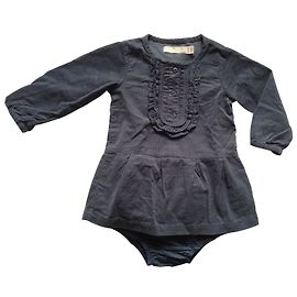 Stella Mc Cartney Conjunto de Vestido y Bloomers de Pana Azul Stella McCartney Kids 12 meses