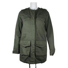 The Kooples Parka de algodón verde oliva Talla 38