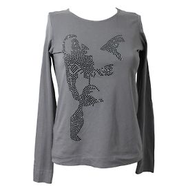 Comptoir Des Cotonniers Leon T-Shirt Grau Baumwolle Langarm