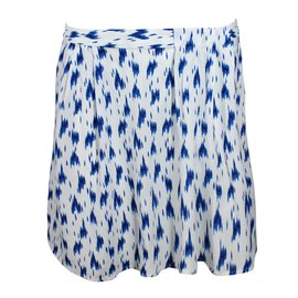 Bash Story Asymmetrischer Rock Blau Weiß Viscose