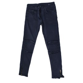 Pantalones Sandro azules de algodón Talla 34