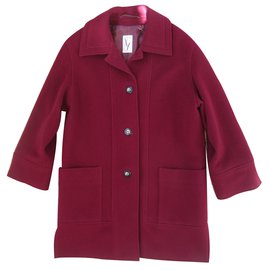 Weill Mantel Bordeaux aus Wolle und Kaschmir Größe 40