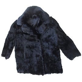 Autre Marque Giacca in pelliccia di coniglio nero Taglia 44