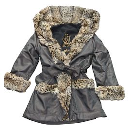 Autre Marque Abrigo de piel de lince marrón Talla 38