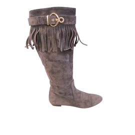Botas Louis Vuitton Marrones de Piel de Vitello