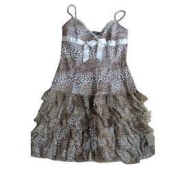 Monnalisa Kleid mit Leopardenmuster aus Baumwolle Größe 34