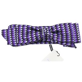 Tara Jarmon Stoffgürtel Aubergine Schwarz Weiß Blau