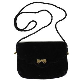 Nina Ricci Borsa da sera in velluto nero