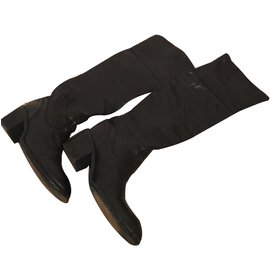 Autre Marque Botas Mercedeh de piel negra altas