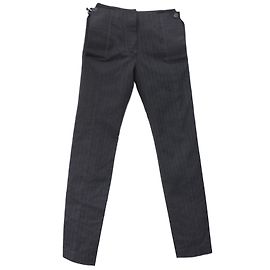 Pantalones Kenzo Slim Fit Rayados Grises de Lana
