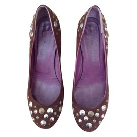 Ballerine Marc Jacobs marroni in pelle di cervo