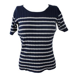 Matrosen Stil Top aus Baumwolle Blau und Weiß - Autre Marque
