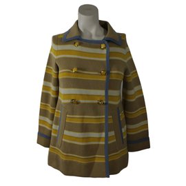 Marc by Marc Jacobs Abrigo Peacoat de punto de algodón Amarillo Beige Azul