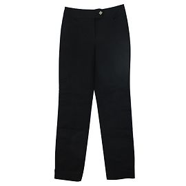 Pantalones Louis Vuitton Negros de Algodón Talla 36