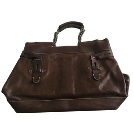 Sac cabas Golden Goose en cuir marron