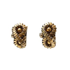 Orecchini clip dorati in metallo - Autre Marque