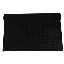 Autre Marque Pochette Pourchet in pelle nera