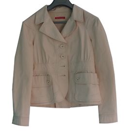 Autre Marque Alain Manoukian Jacke Beige Baumwolle Größe 38