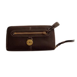 Mulberry Portfolio Geldbörse Leder Schokoladenbraun