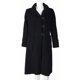 Abrigo de lana negro Zapa Talla 40
