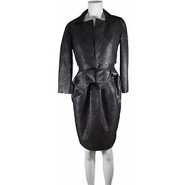 Paule Ka Ballkleid und Bolero Set Wolle und Seide Braun